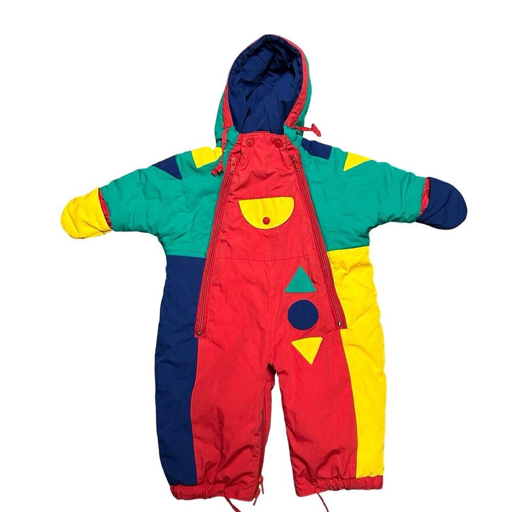 Circo Vintage 90s Snowsuit Infant Size 6-9 Months Primary Colorblock Outdoors